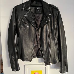 Lamarque “Harper Style” Black Leather Jacket, XS